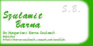 szulamit barna business card